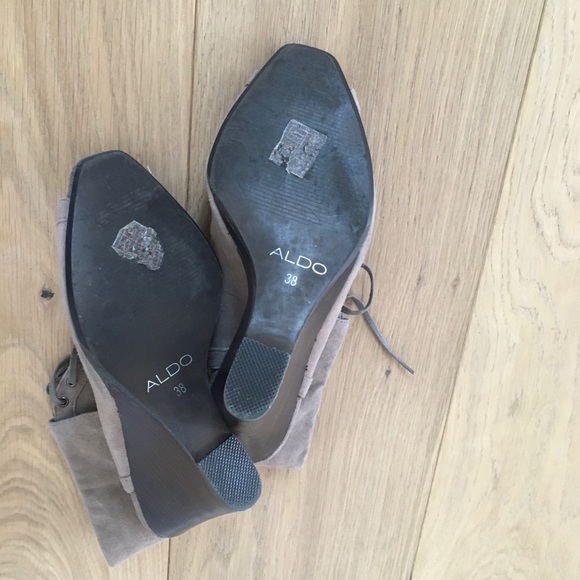 Aldo Suede Wedge open toe & heel bootie - Picture 5 of 5